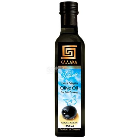 Ellada, 250 ml, Olive oil, Delicate, Extra Virgin, glass