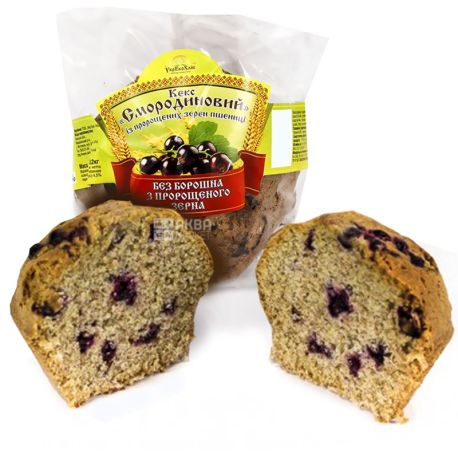 UkrEkoHleb, 200 g, Black currant cake without congenes, With sprouted wheat