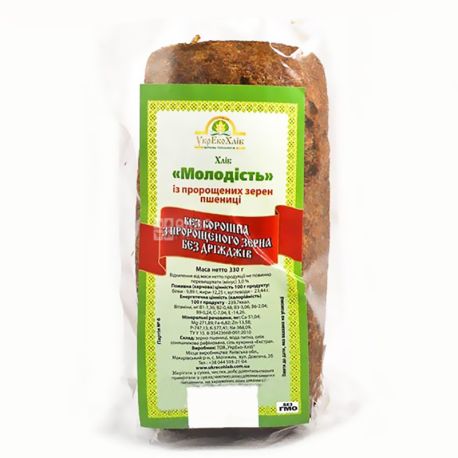 UkrEkoHleb, 330 g, grain bread, Without yeast, Youth, m / s