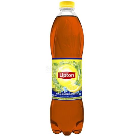 Lipton, 1,5 л, Чай Липтон, холодный, черный, Лимон