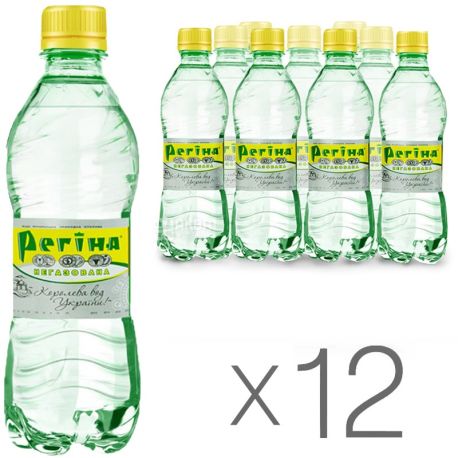 Регина, 0,33 л, Упаковка 12 шт., Вода негазированная минеральная, ПЭТ