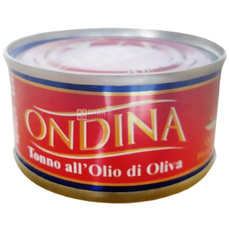Оndina, 80 г, тунець, В оливковій олії, ж/б