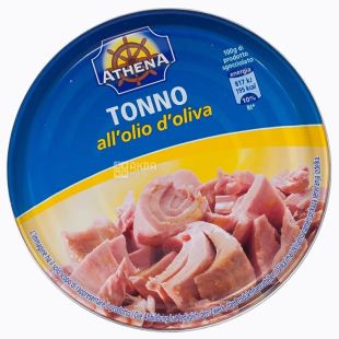 Athena, Tonno di oliva, 160 г, Тунец в оливковом масле