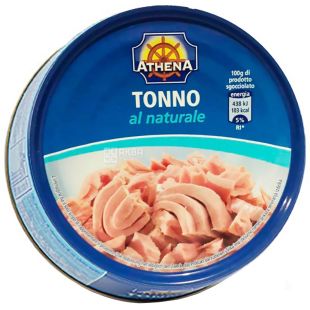 Athena, Al naturale, 160 г, Тунец в собственном соку, филе