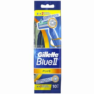Gillette Blue II, 10 шт., Станок для бритья, одноразовый