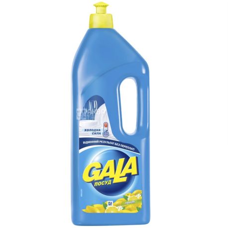 Gala, Лимон, 1 л, Жидкое средство для мытья посуды