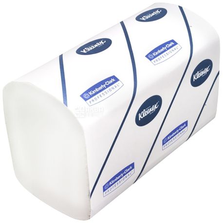 Kleenex Professional, 96 аркушів, Паперові рушники Клінекс, 3-шарові, ZZ-складення, білі, 31х21 см