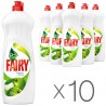 Fairy, Зелене яблуко, 1 л, Упаковка 10 шт., Рідкий засіб для миття посуду