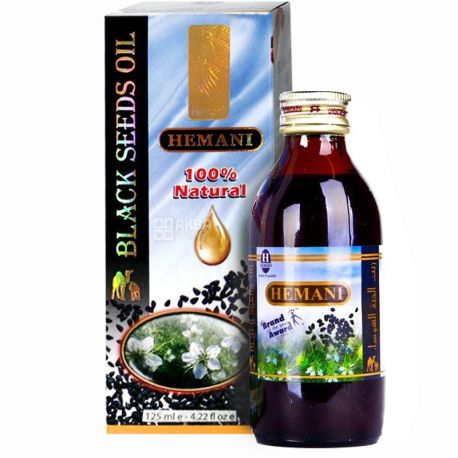 Hemani, 125 ml, black cumin oil, glass