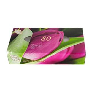 Sofie Light, 80 шт. 20х20 см., белые гигиенические салфетки, двухслойные