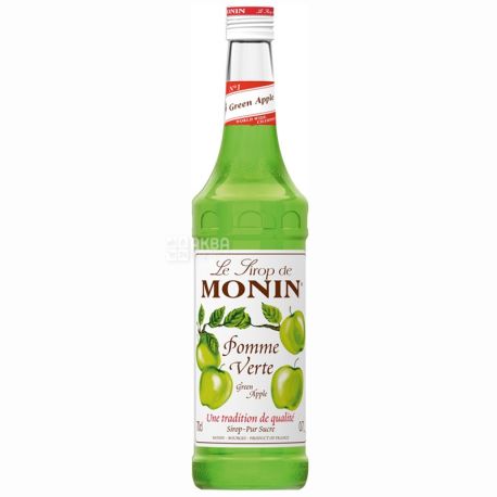 Monin, Green apple, 0,7 л, Сироп Монін, Зелене яблуко, скло