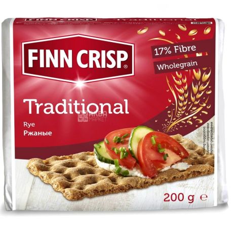 Finn Crisp, 200 г, хлебцы ржаные, Традиционные, м/у