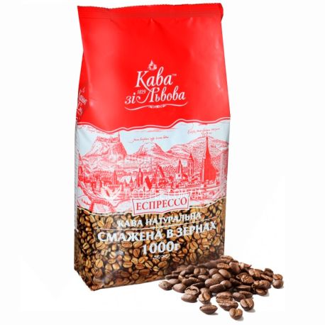 Kava z_ Lvova, Espresso, Coffee grain, 1 kg