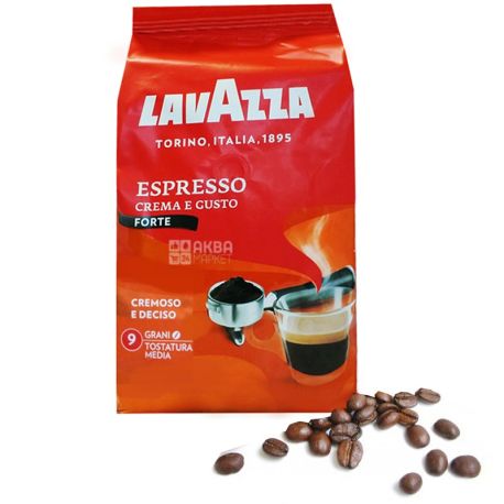 Lavazza, Crema e Gusto Forte, 1 кг, Кофе Лавацца, Крема э Густо Форте, темной обжарки, в зернах