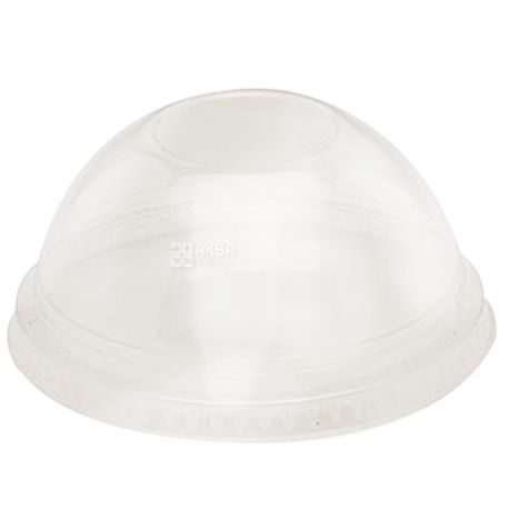 Glass plastic With a dome cover Transparent 300 ml, 50 pcs.