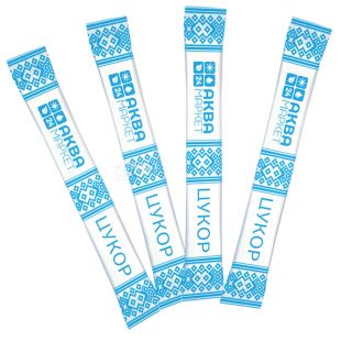 АкваМаркет, 200 шт.х 4 г, Цукор у стіках, білий кристалічний