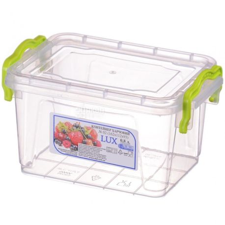 Container No. 2, 0.8 l, Food, Plastic, Lux
