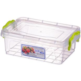 LUX, Контейнер пластиковый №3, 1,2 л, 212х141х77 мм