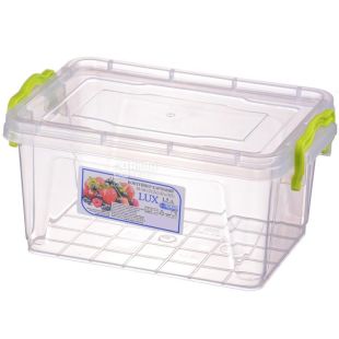 LUX, Контейнер пластиковый №4, 1,5 л, 212х141х105 мм