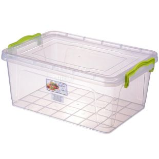 LUX, Контейнер пластиковый №7, 9,5 л, 375х255х166 мм