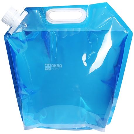 Package for filling water, 10 l, With handle, flexible PET