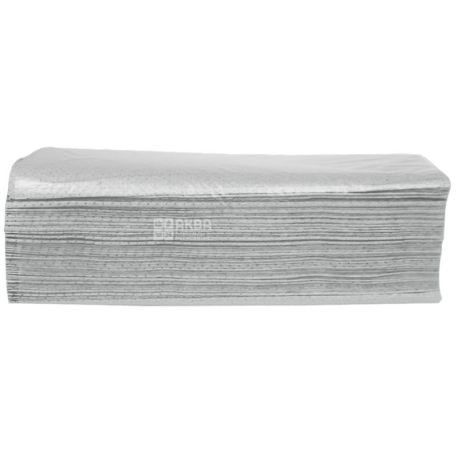 Wels, 160 pcs, paper towels, V-folds, Single-layer, Gray, m / s