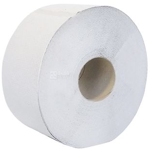 Wellis, 1 рул., Туалетний папір макулатурний Веліс, одношаровий, 120 м, без перфорації, на втулці 