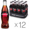 Coca-Cola Zero, Упаковка 12 шт. по 0,25 л, Кока-Кола Зеро, Вода солодка, низькокалорійна, скло