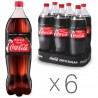Coca-Cola Zero, Упаковка 6 шт. по 1,5 л, Кока-Кола Зеро, Вода солодка, низькокалорійна, ПЕТ