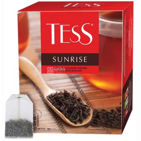 Tess, Sunrise, 100 пак., Чай Тесс, Санрайз, черный