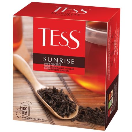 Tess, Sunrise, 100 пак., Чай Тесс, Санрайз, черный