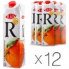 Rich, Апельсиновый, Упаковка 12 шт. по 1 л, Рич, Нектар натуральный, с мякотью