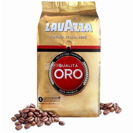 Lavazza, Qualita Oro Original, 1 кг, Кофе Лавацца, Куалита Оро Ориджинал, средней обжарки, в зернах
