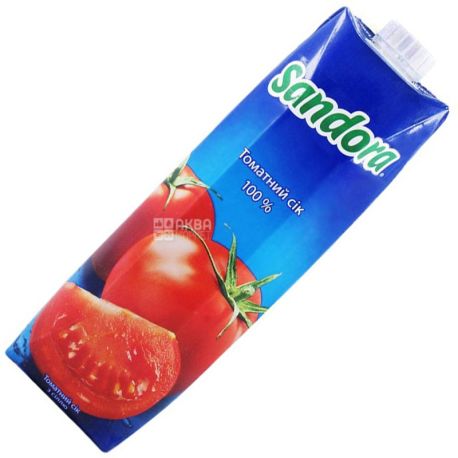 Sandora, Томатный, 0,95 л, Сандора, Сок натуральный, с солью