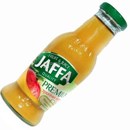 Jaffa, Premium nectar, Тропические фрукты, 0,25 л, Джаффа, Нектар натуральный, стекло 
