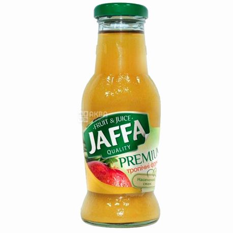 Jaffa, Premium nectar, Тропические фрукты, 0,25 л, Джаффа, Нектар натуральный, стекло 
