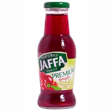 Jaffa, Premium nectar, Вишневий, 0,25 л, Джаффа, Нектар натуральний, скло