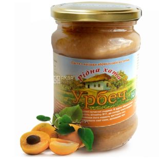Рідна Хата, 250 г, урбеч, Из семян абрикосовой косточки, стекло