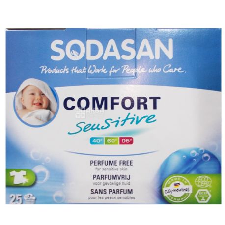 Sodasan, 1,2 кг, Стиральный порошок-концентрат, С кондиционером, Автомат
