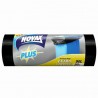 Novax Plus, 20 шт., 90 л, Пакеты для мусора Новакс Плюс, без затяжек, суперпрочные, черные