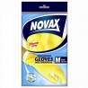 Novax, Home Star, 1 пара, Розмір М, Рукавички гумові господарські, міцні, жовті
