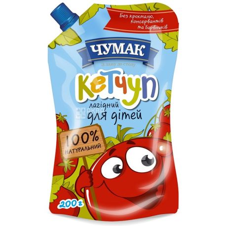 Чумак, 200 г, кетчуп, Нежный для детей, дой-пак