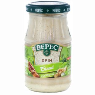 Верес, 190 г, хрен, Острый белый, стекло