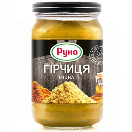 Руна, 210 г, горчица, Крепкая, стекло