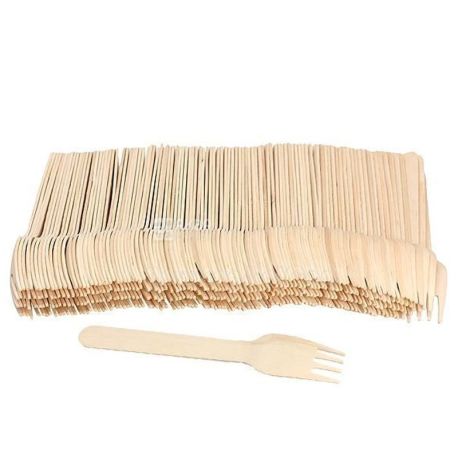 Linpac, 100 pcs., 16.5 cm, wooden fork