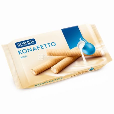 Roshen, 156 г, трубочки вафельные, Konafetto Milk
