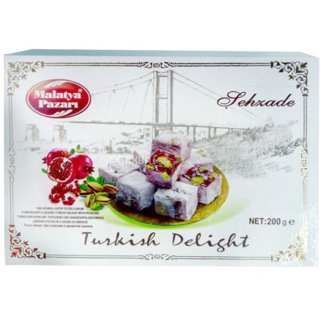 Sehzade, 200 g, Turkish Delight, Garnet with pistachios