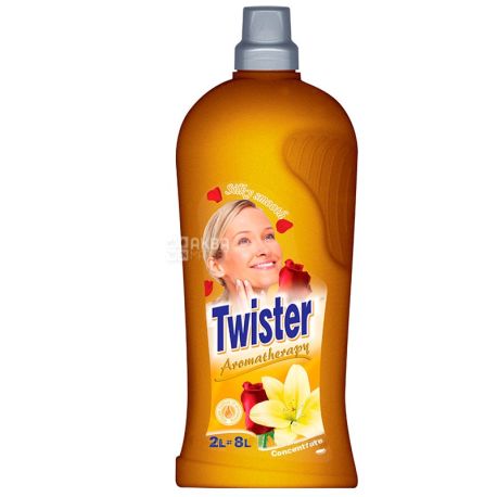 Twister, 2 л, кондиционер-суперконцентрат для белья, Гладкость шелка, ПЭТ