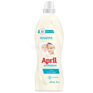 April Evolution, 1 л, гель для стирки, Sensitive, ПЭТ