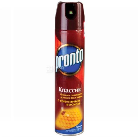 Pronto, 250 ml, Polish, For wooden surfaces, Classic, With beeswax